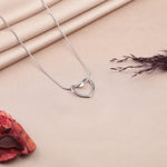Silver heart pendant necklace - product detail