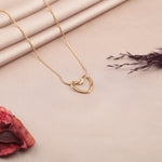 Gold heart pendant necklace - product detail