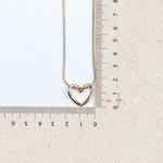 Heart pendant necklace - size reference
