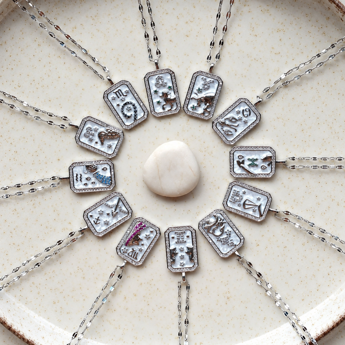 Silver zodiac pendant necklace - zodiac design selection