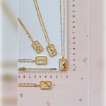 Gold zodiac pendant necklace - size reference