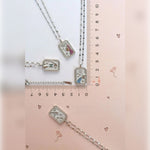 Silver zodiac pendant necklace - size reference
