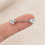 Heart Nipple Barbell, 16mm, Single