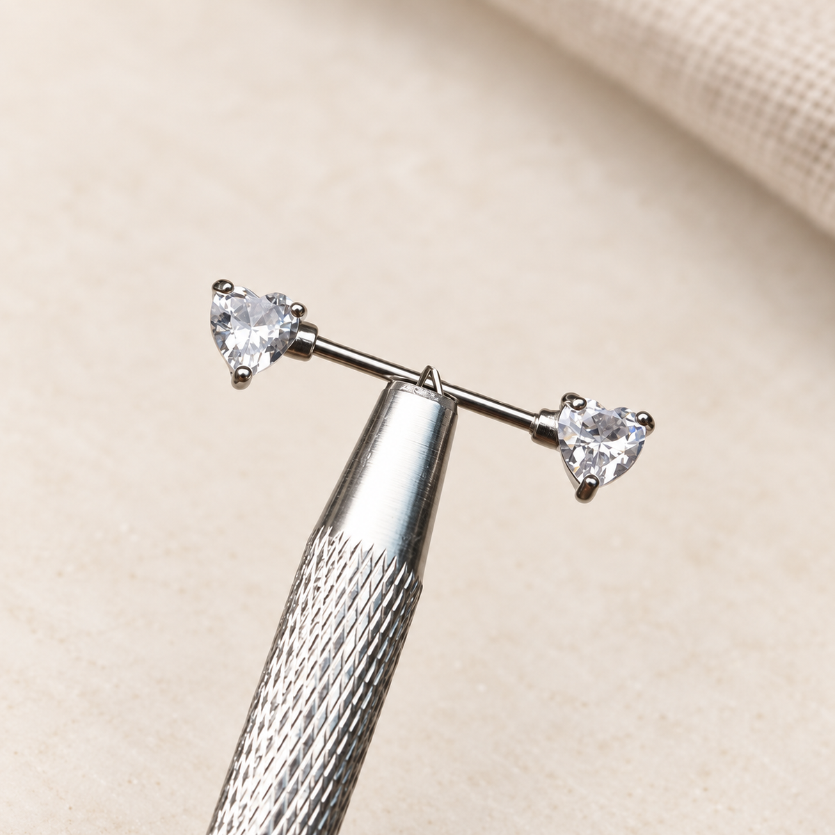 Heart Nipple Barbell, 16mm, Single