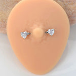 Heart Nipple Barbell, 16mm, Single