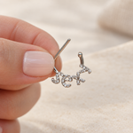 “Sexy” Script Nipple Barbell, 12mm, Silver, 316L Stainless Steel, Single