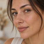 Ball nose stud worn on a model
