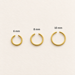 Flat Nose Ring, 8mm or 10mm, Gold, Silver, Black or Hologram, 316L Stainless Steel, Single
