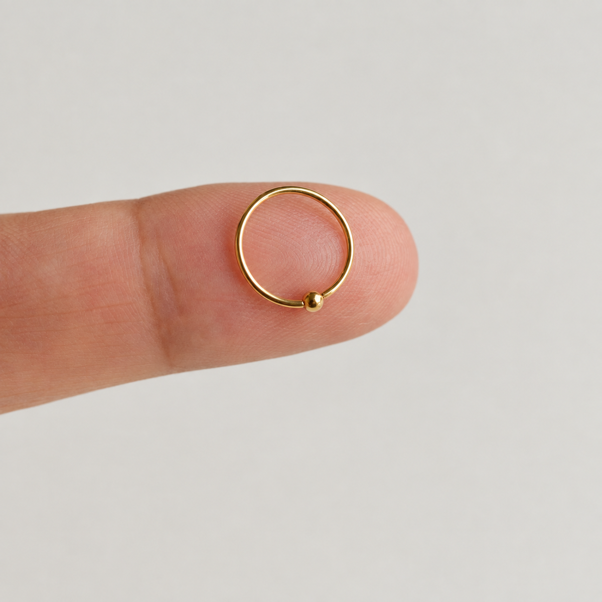 Nose Ring, 20G, 8mm or 10mm, Gold, Silver, Black or Hologram, 316L Stainless Steel, Single