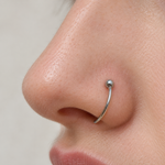 Nose Ring, 20G, 8mm or 10mm, Gold, Silver, Black or Hologram, 316L Stainless Steel, Single