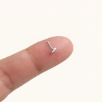 Star Nose Stud, 7mm, Silver, 925 Sterling Silver, Single