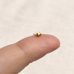 Heart Nose Stud in Gold or Silver, 925 Sterling Silver, Pair