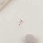 Bone Flower Nose Stud in Gold or Silver, 925 Sterling Silver, Pair