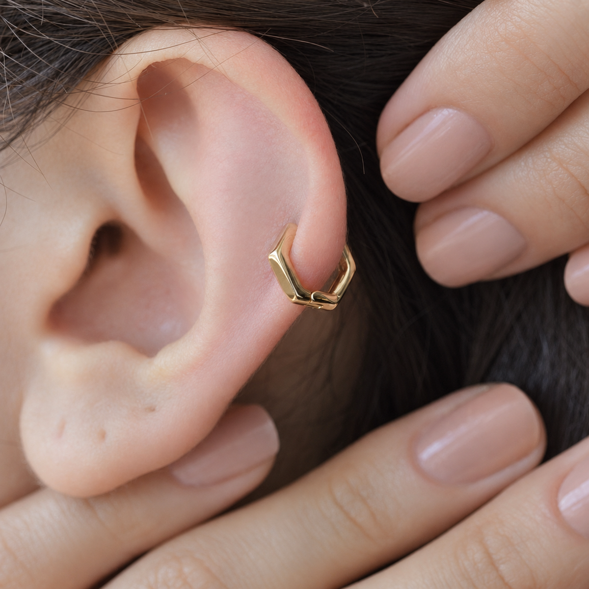 Hoop Ring, 7mm, Gold, Single
