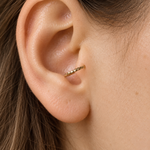 Gold or Silver Cartilage Hoop Earring for Helix & Tragus, Single