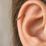 Gold or Silver Cartilage Hoop Earring for Helix & Tragus, Single