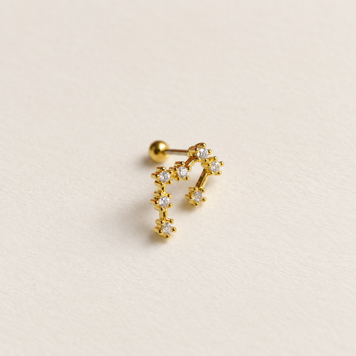 Zodiac constellation stud earring - product detail