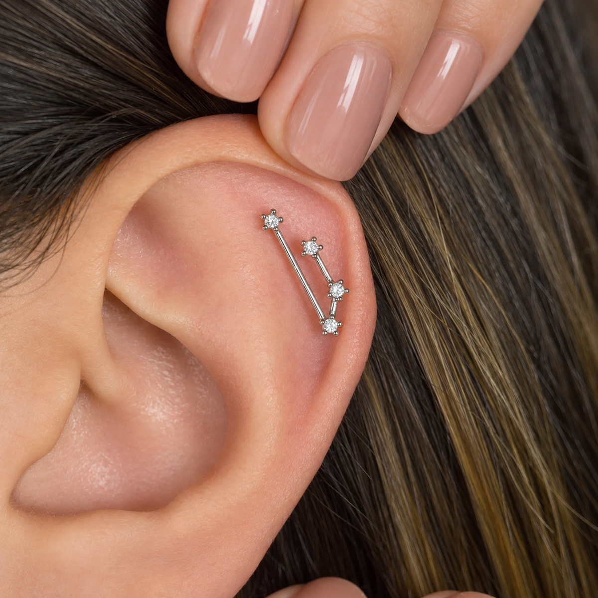 Zodiac constellation stud earring - ear styling