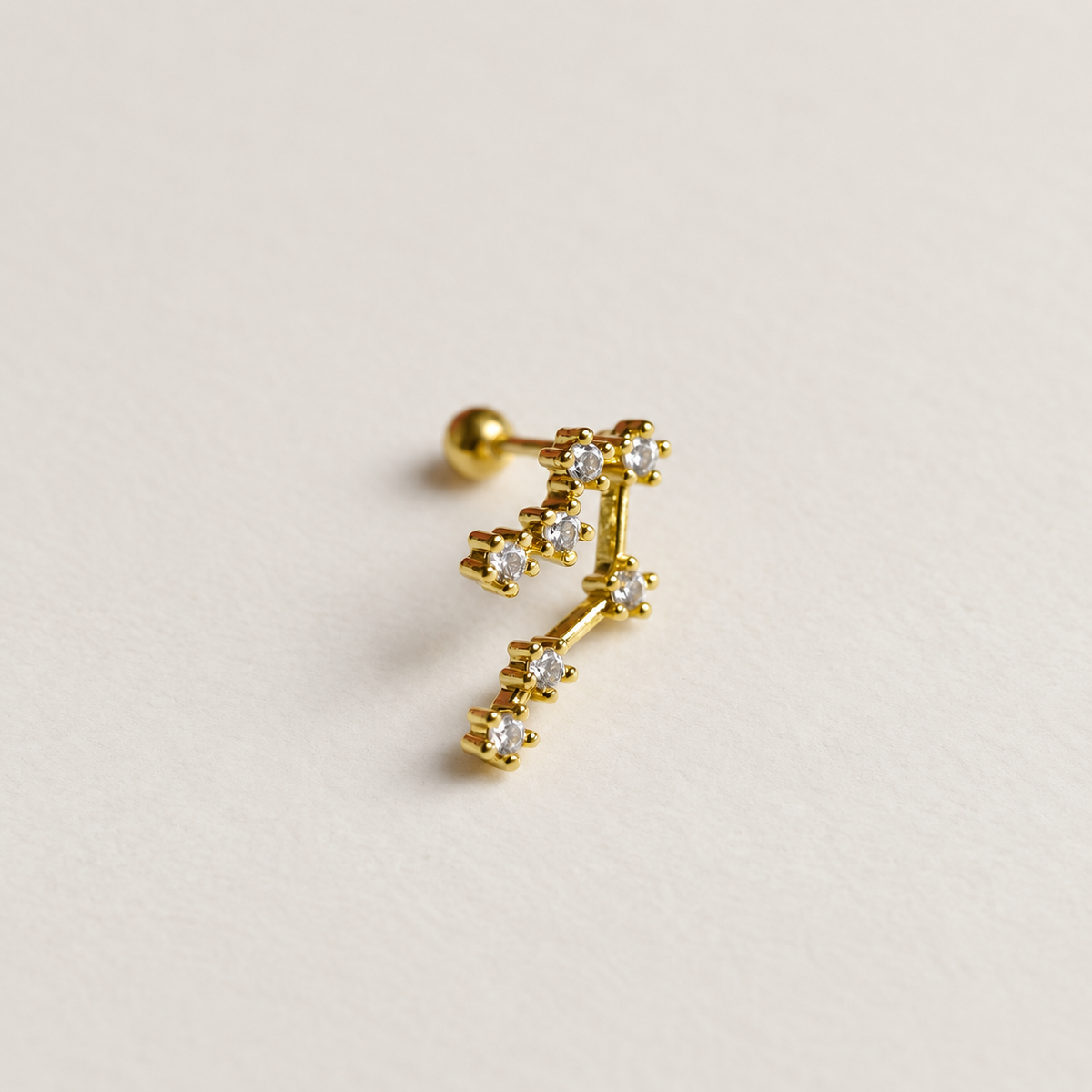 Zodiac constellation stud earring - product detail