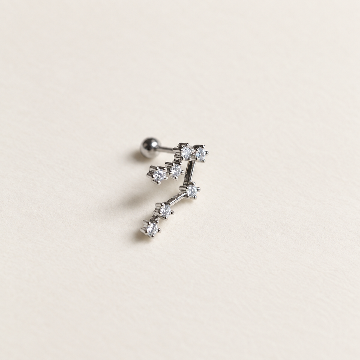 Zodiac constellation stud earring - product detail