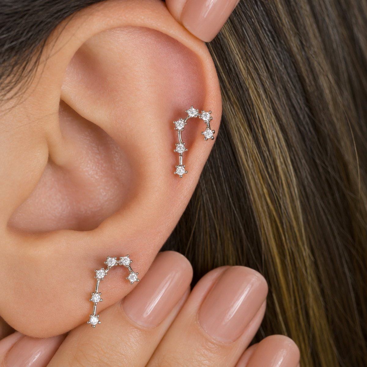 Zodiac constellation stud earring - ear styling