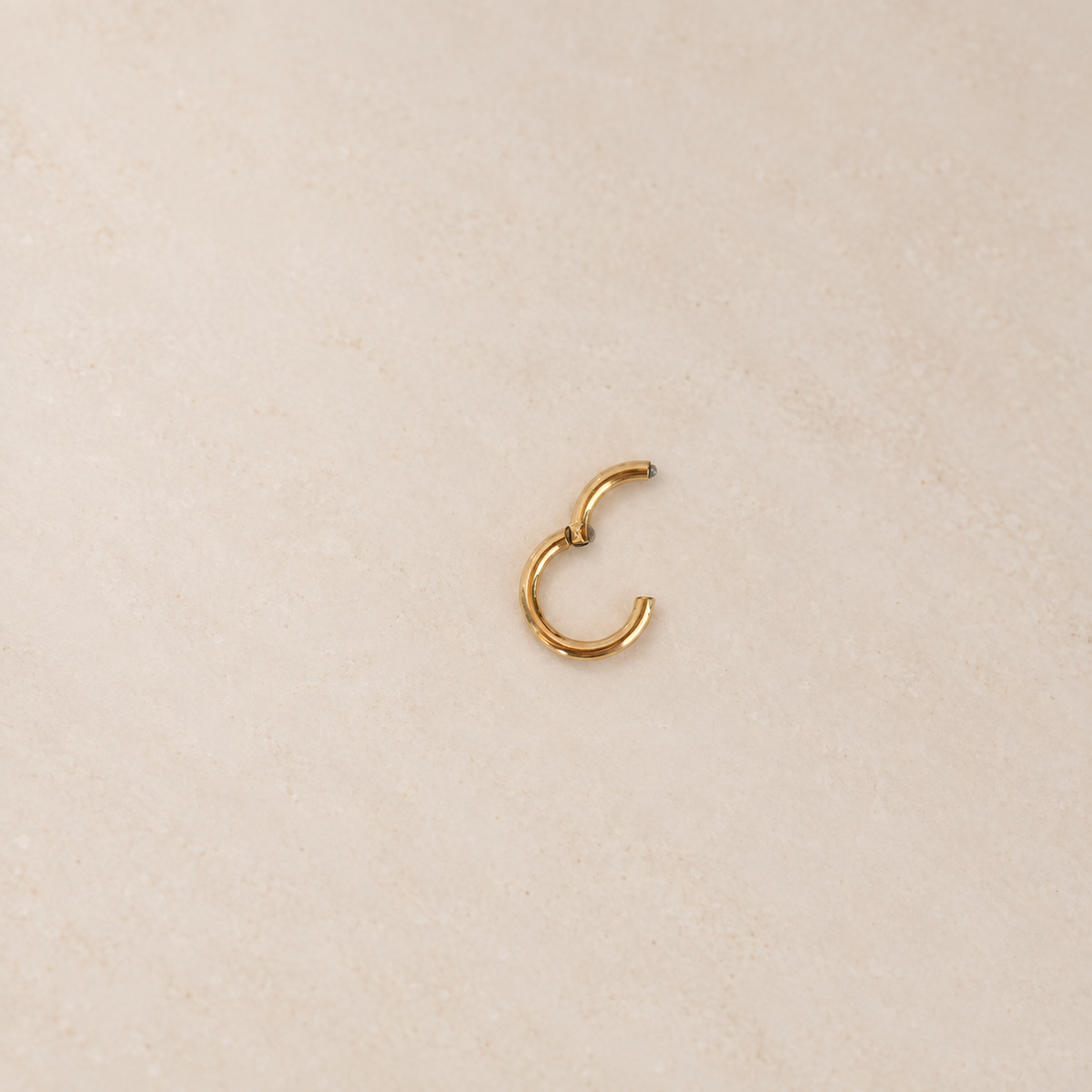 Hoop Ring, 16G, 6-12mm, Gold, Silver, Black or Hologram, Single