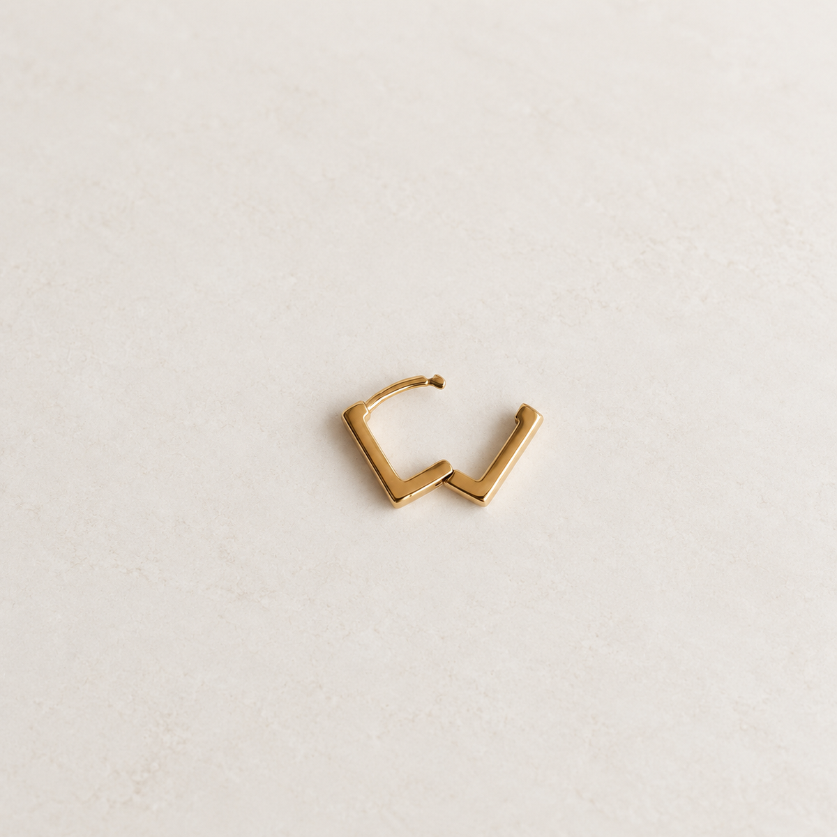 Square Hoop Ring, 7mm, Gold or Silver, Single
