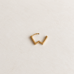 Square Hoop Ring, 7mm, Gold or Silver, Single