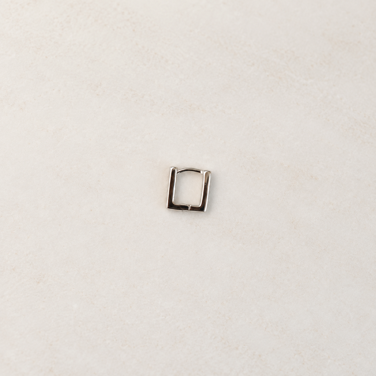 Square Hoop Ring, 7mm, Gold or Silver, Single