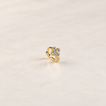 Flower Hoop Ring, 18G, 6mm, Multiple Colours, Single