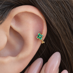 Flower Hoop Ring, 18G, 6mm, Multiple Colours, Single