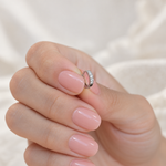 Mini Zircon Hoop Ring, 18G, 8mm, Gold or Silver, Single