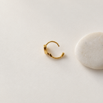 Zircon Heart Hoop Ring, 8mm, Gold or Silver, Single