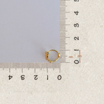 Zircon Heart Hoop Ring, 8mm, Gold or Silver, Single