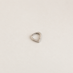 Heart Hoop Ring, 18G, 7mm, Gold or Silver, Single