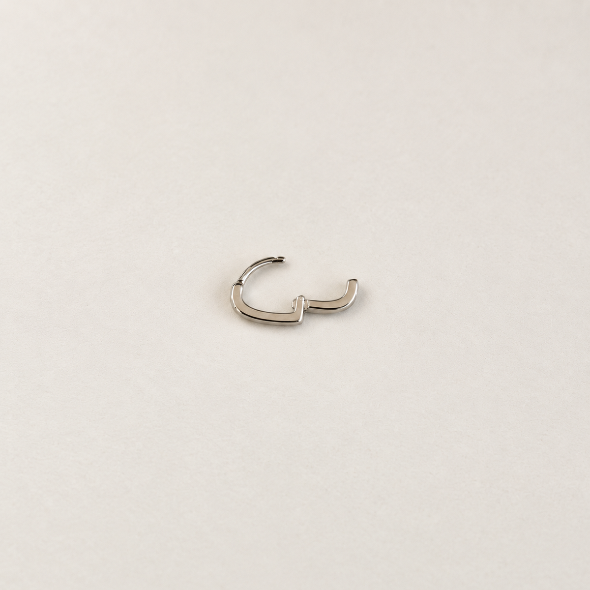Heart Hoop Ring, 18G, 7mm, Gold or Silver, Single