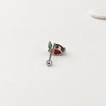 Apple Piercing Stud, 18G, 10mm, Red, Single