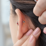 Apple Piercing Stud, 18G, 10mm, Red, Single