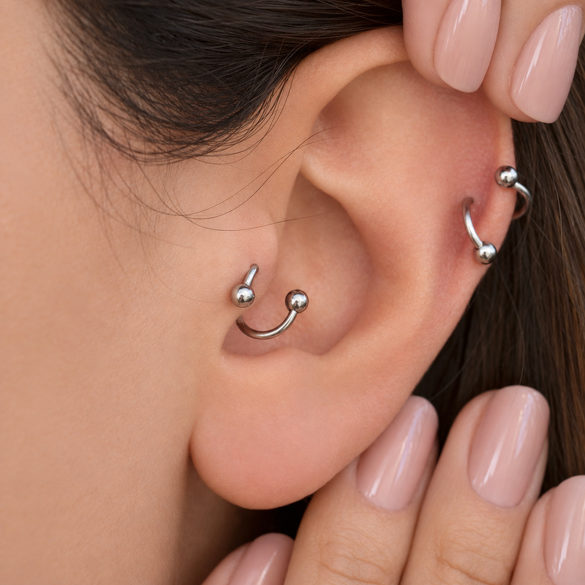 Twisted Spiral Piercing Ring, 16G, 6mm, Multiple Colours, Single - product view