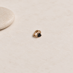 Gold hoop ring with a black heart