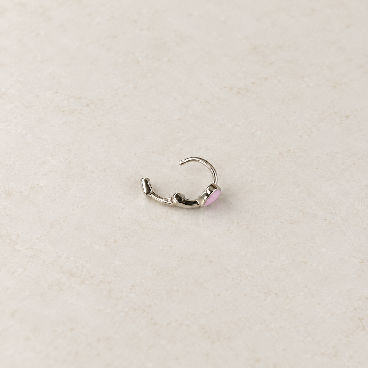 Heart Hoop Ring, 6mm, Multiple Colours, Single