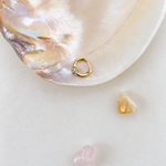 Zircon Hoop Ring, 8mm, Gold or Silver, Single