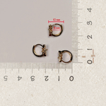 Zircon Star Cartilage Hoop Earring for Helix & Tragus in Gold or Silver, Single