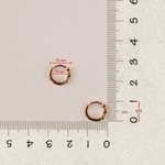 Mini Heart Hoop Ring, 8mm, Gold or Silver, Single