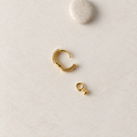 Zircon Ball Dangle Hoop Ring, 18G, 8mm, Gold or Silver, Single