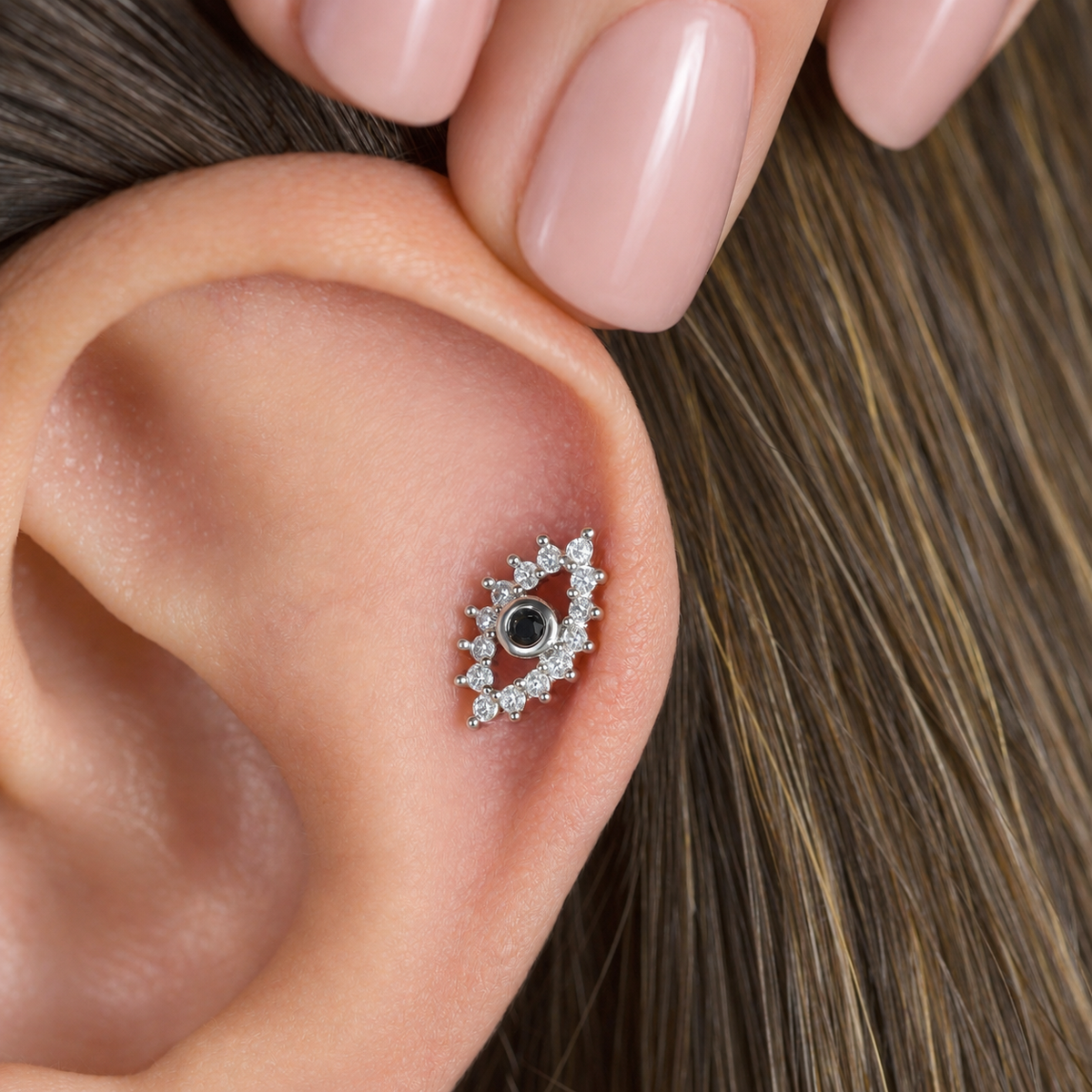 Eye Piercing Stud, 18G, 6mm, Single