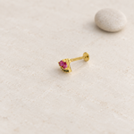 Watermelon Slice Piercing Stud, 16G, 8mm, Gold, Single