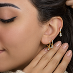 Solitaire Cartilage Hoop Earring for Helix & Tragus, Single