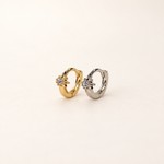 Polar Star Gold or Silver Zircon Star Cartilage Earring for Helix & Tragus, Pair