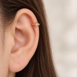 Polar Star Gold or Silver Zircon Star Cartilage Earring for Helix & Tragus, Pair